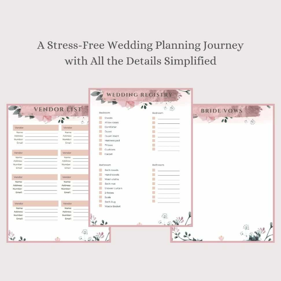 Printable Rose Gold Wedding Planner Book Charmy Now Printable Rose Gold Wedding Planner Book Charmy Now