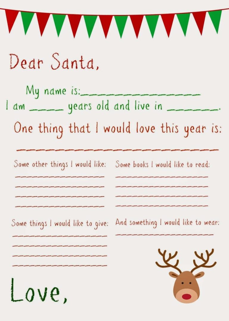Printable Santa Letter Shop