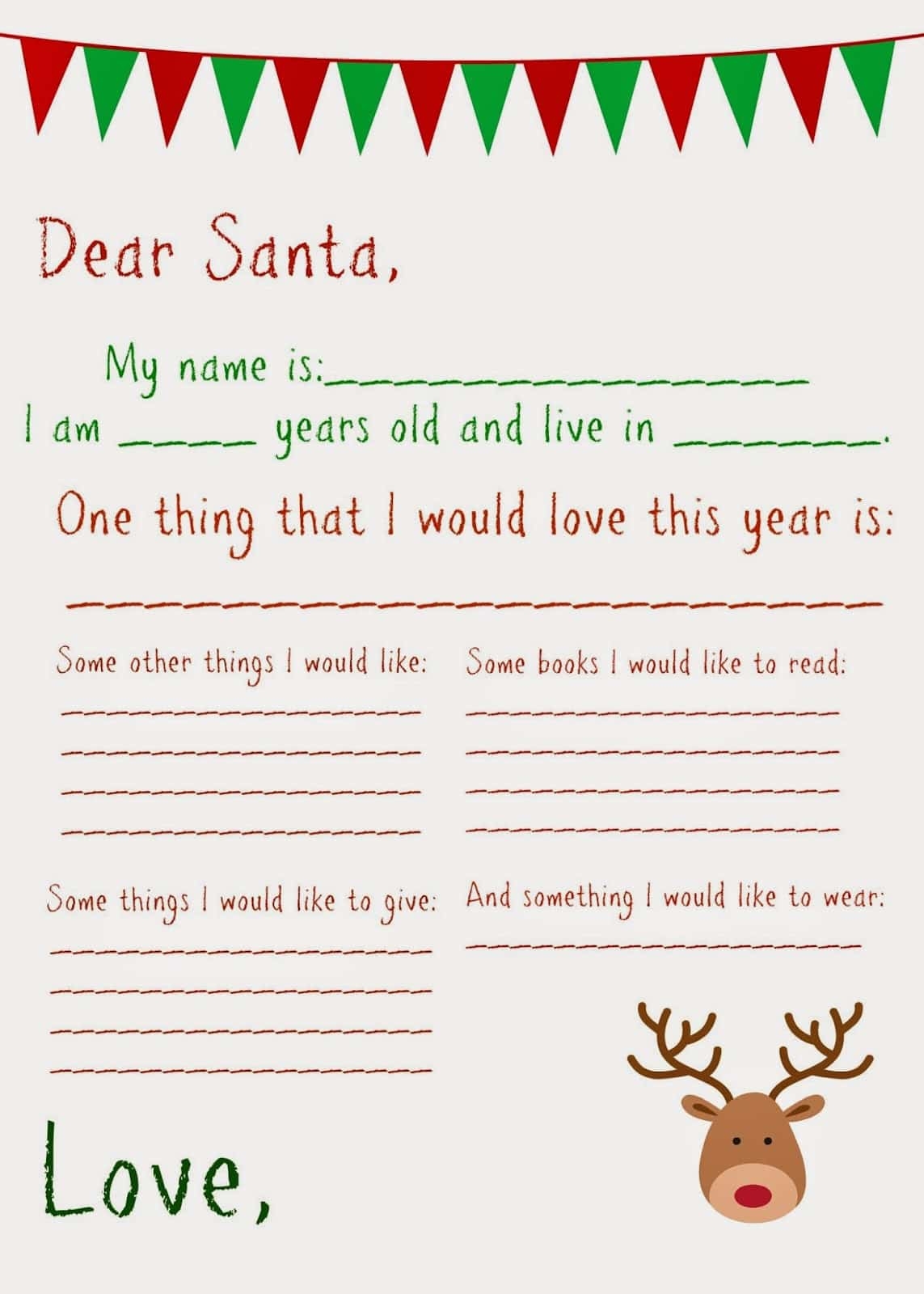 Printable Santa Letter Shop