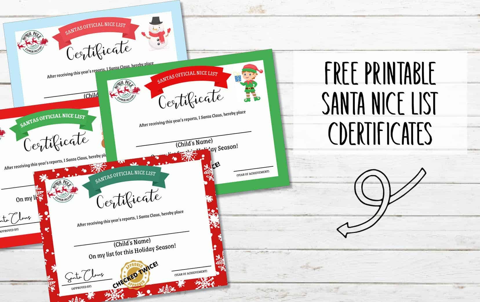 free printable santa nice list certificate 2017