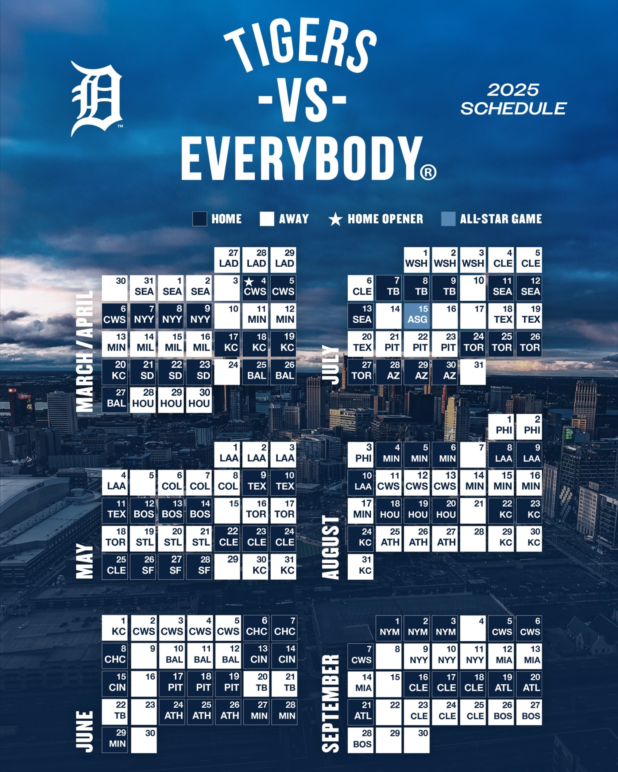 Printable Schedule Detroit Tigers Worksheets Library