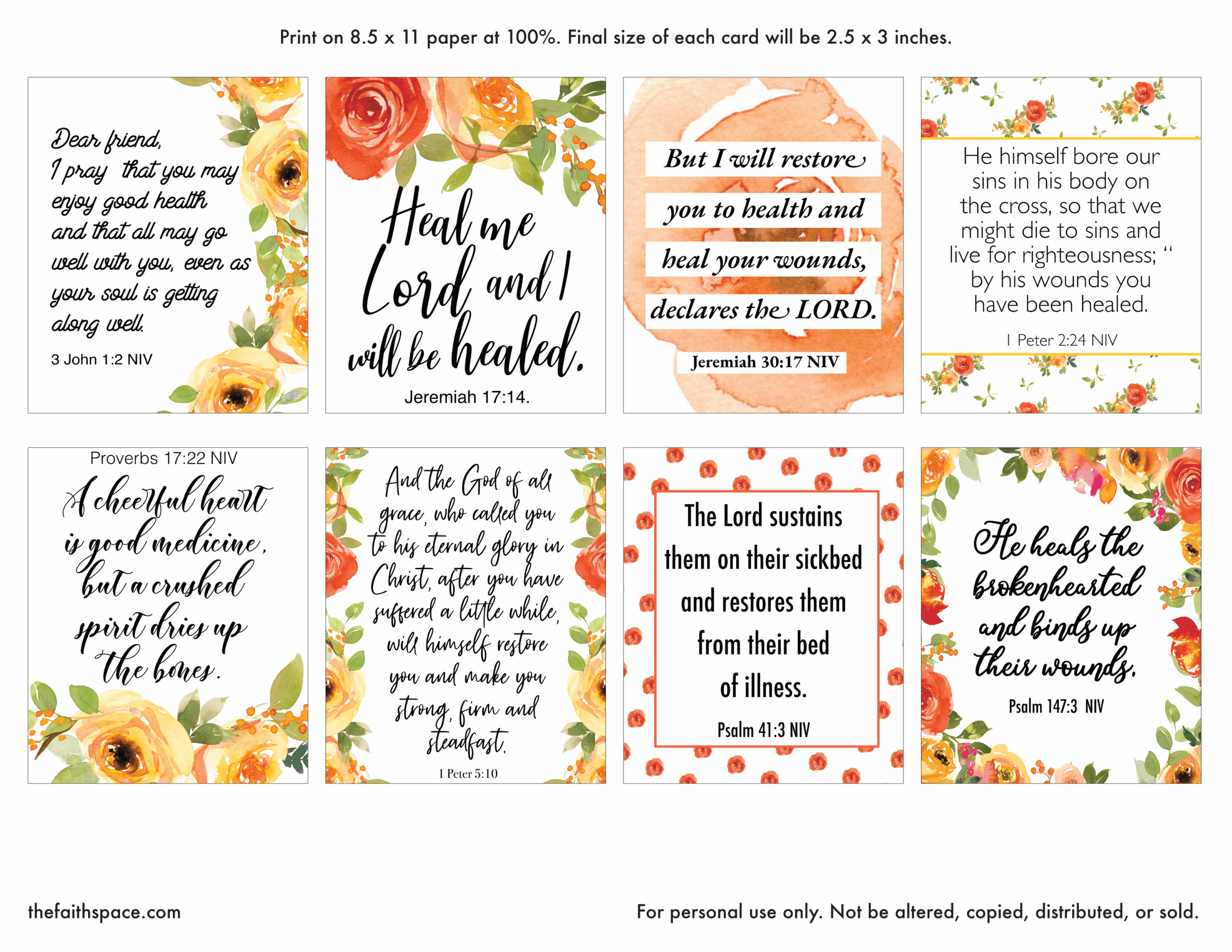 Printable Scriptures On Healing free Pdf Download The Faith Space