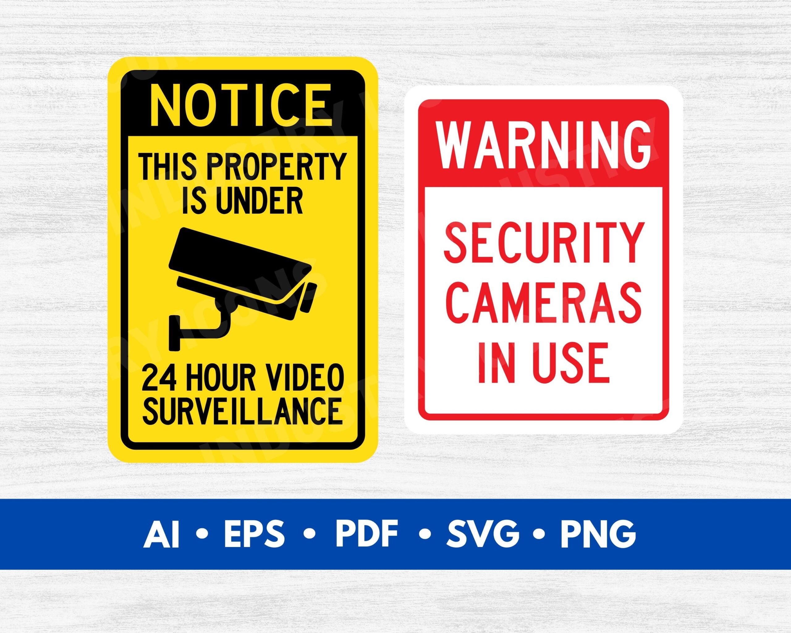 video surveillance signs printable