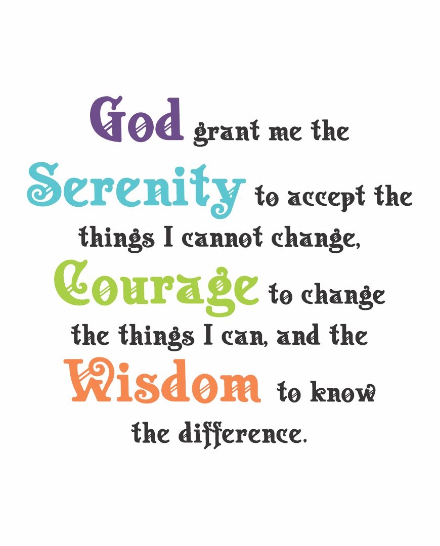 Printable Serenity Prayer Short Version Gorillality Worksheets Library