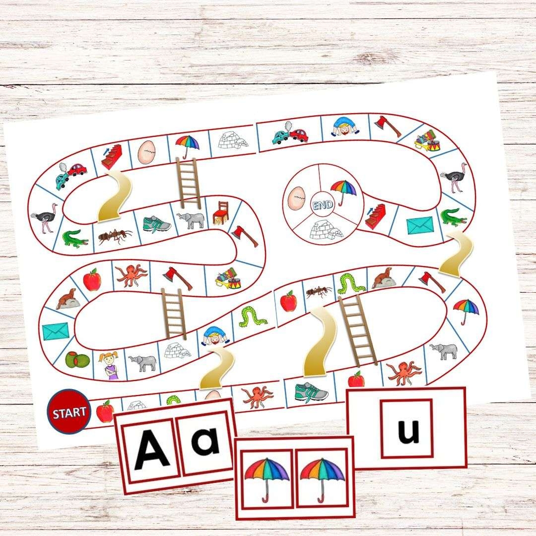 Printable Short Vowel Phonics Game Wonder Filled Days