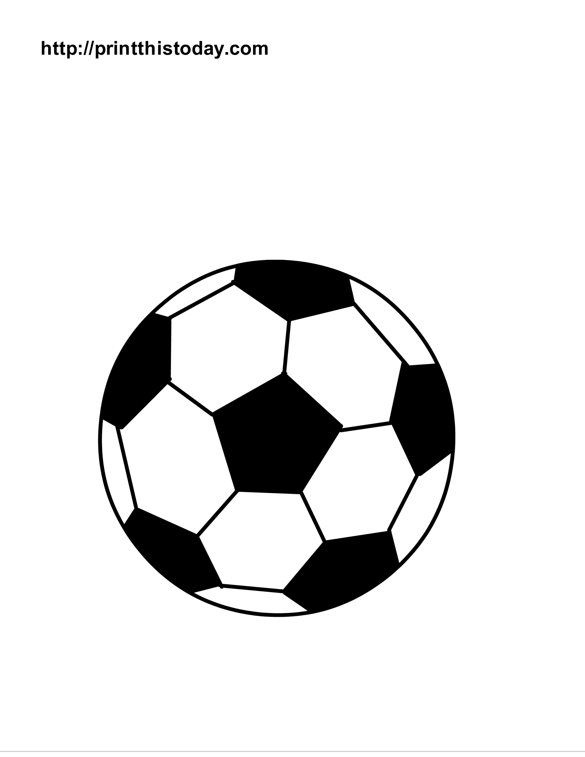 Printable Soccer Ball Picture Large Soccer Stencil Set 2