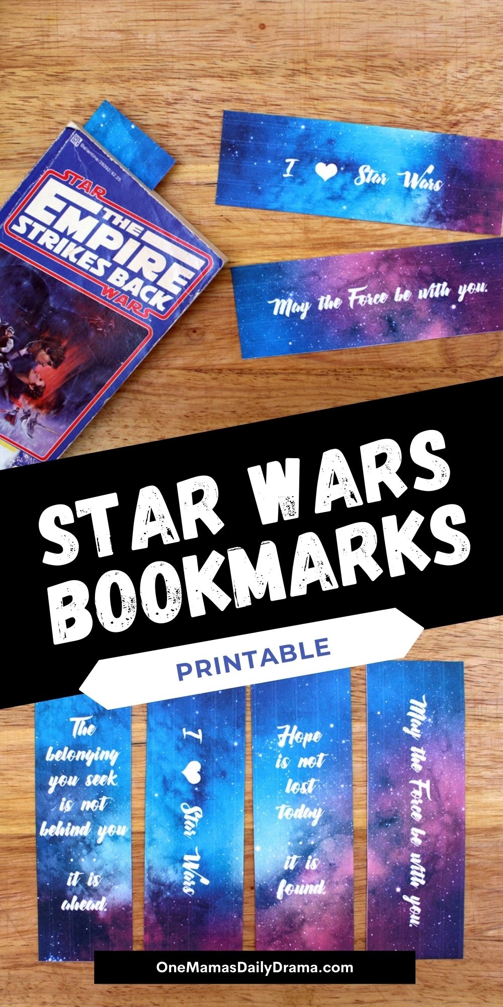 Printable Star Wars Bookmarks With Quotes From 