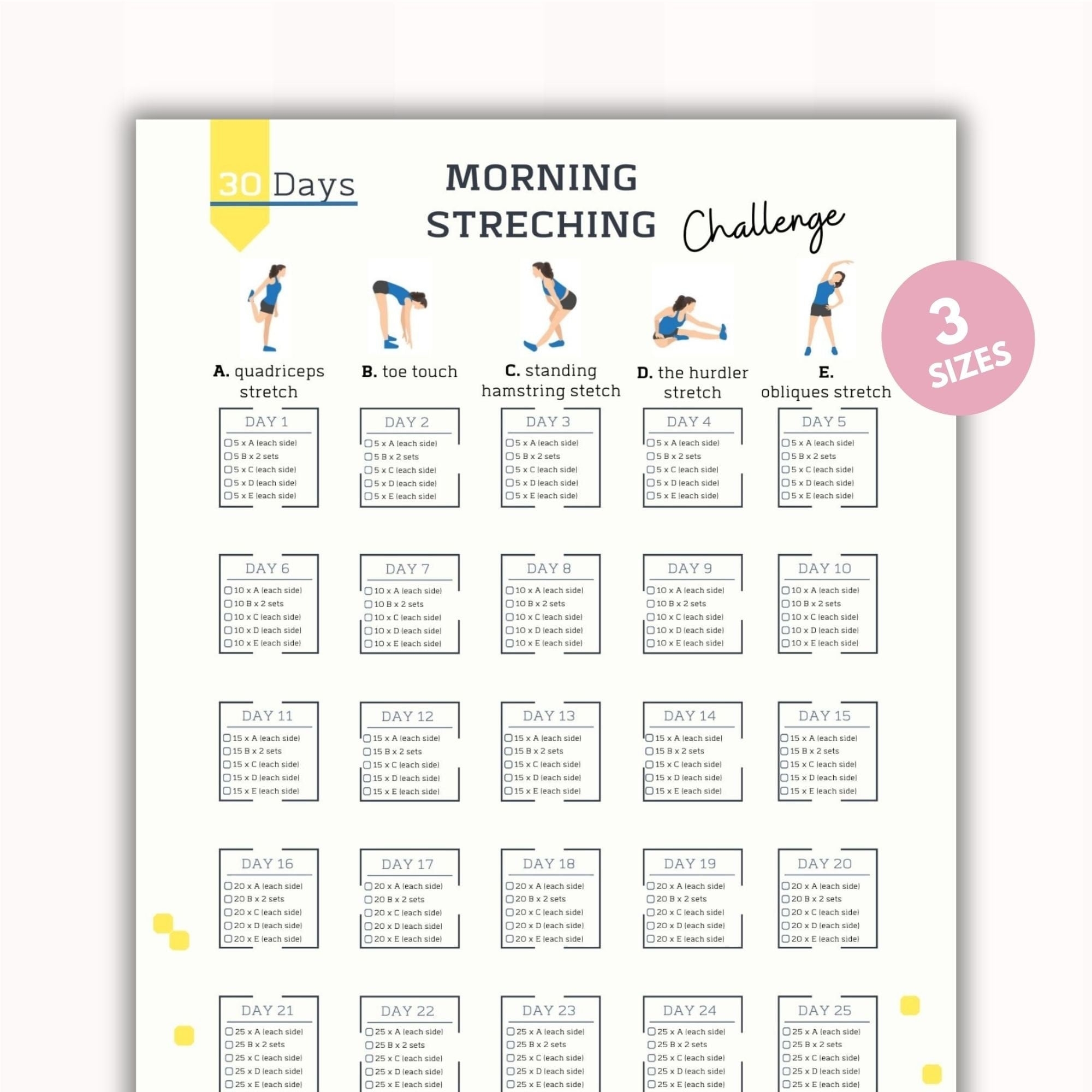 stretching charts free printable