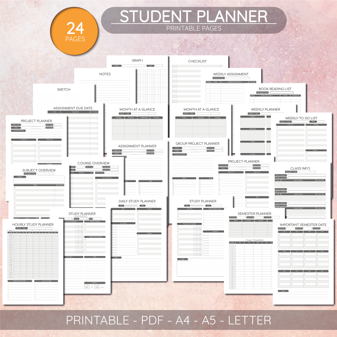 Printable Student Planner