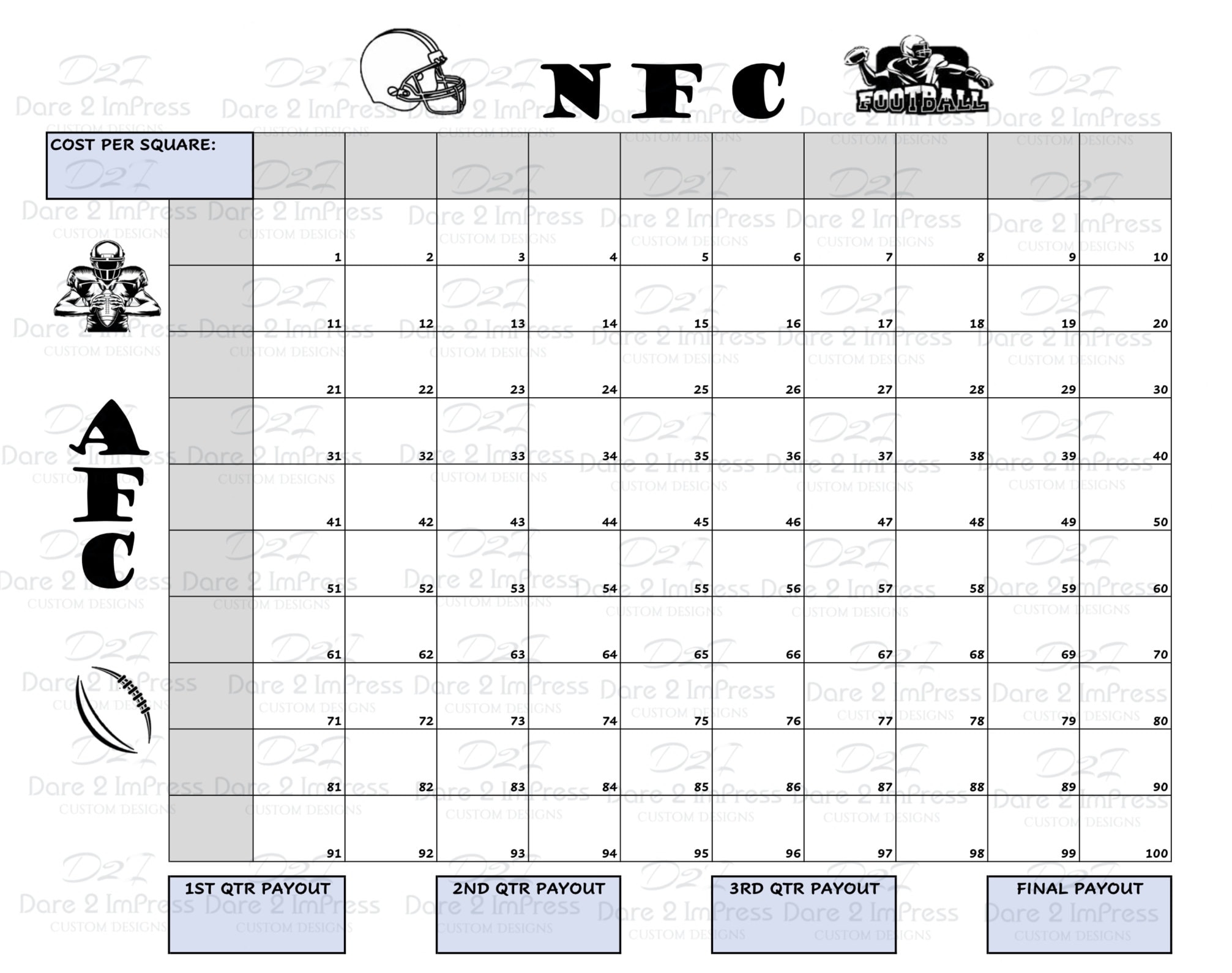 super bowl 2020 squares printable