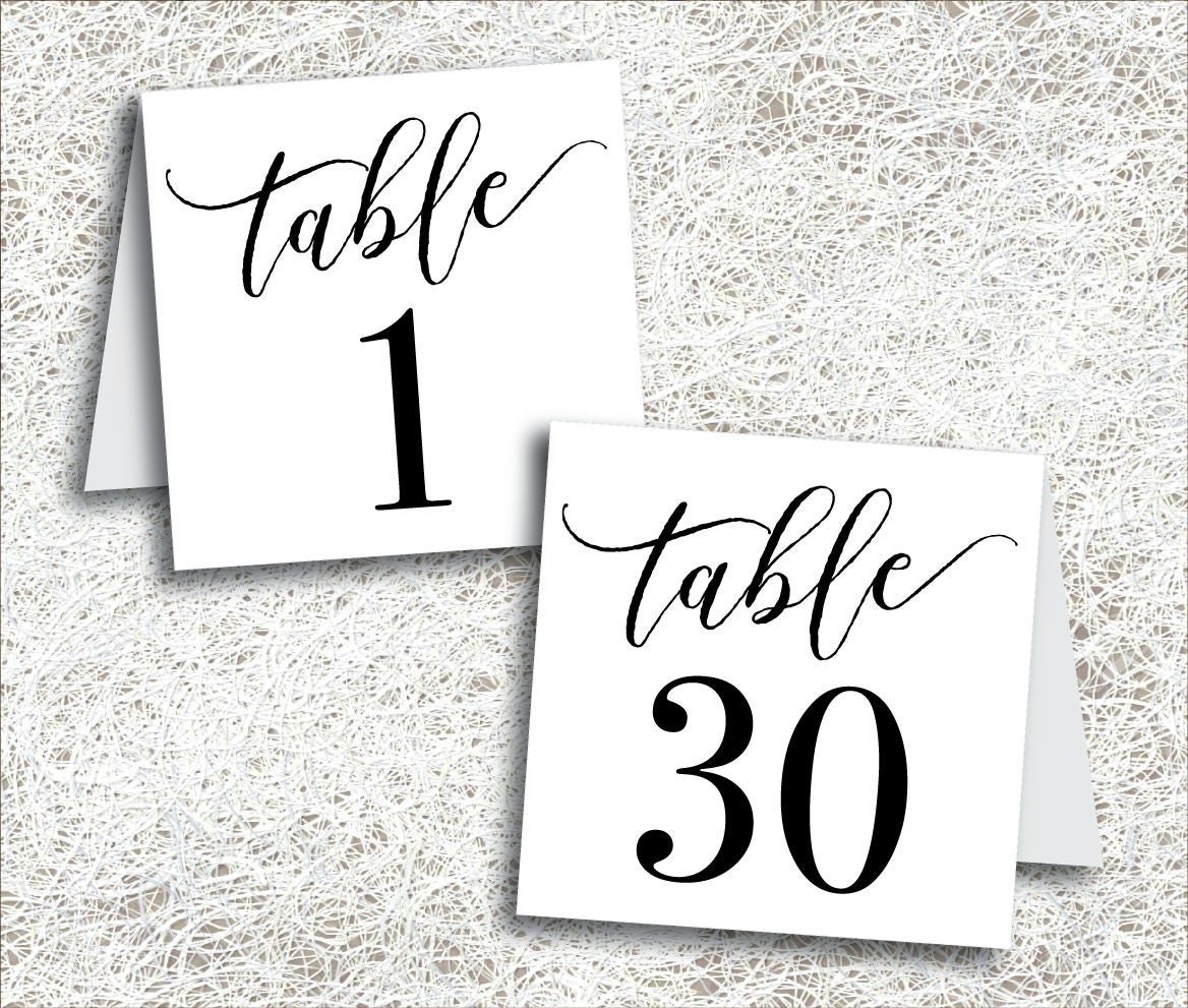 Printable Table Numbers 1 30 Tented Instant Download Printable Table Numbers 1 30 Tented Instant Download
