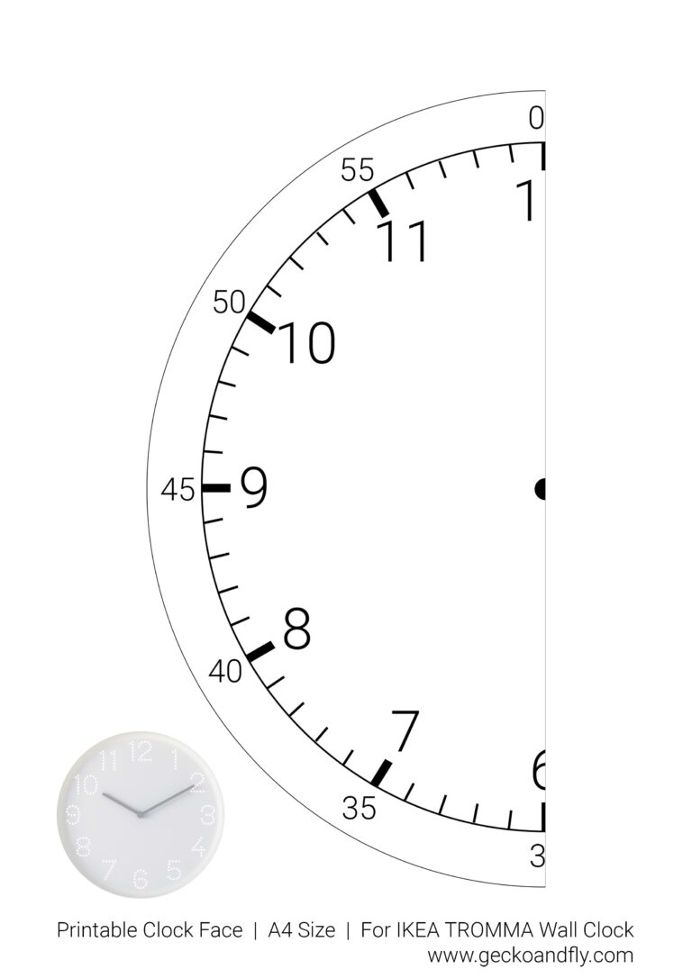 Printable Telling Time Worksheets And IKEA TROMMA Clock Face Template