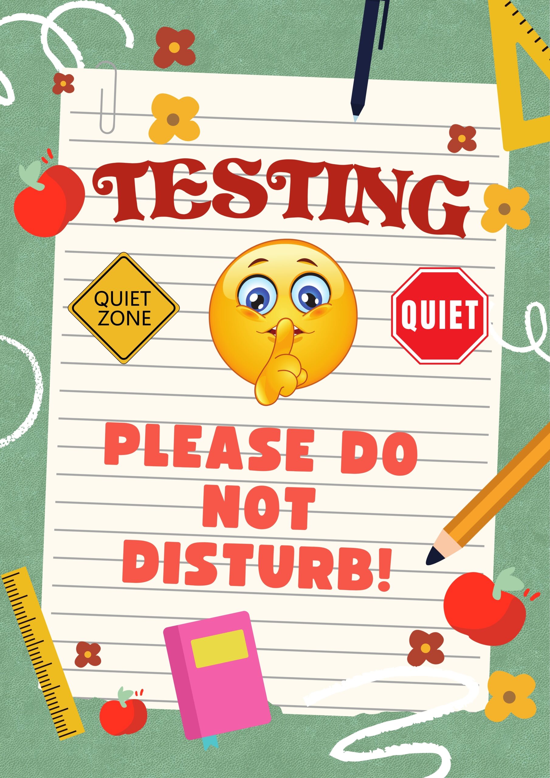 Printable Testing Do Not Disturb Sign Teaching Resources