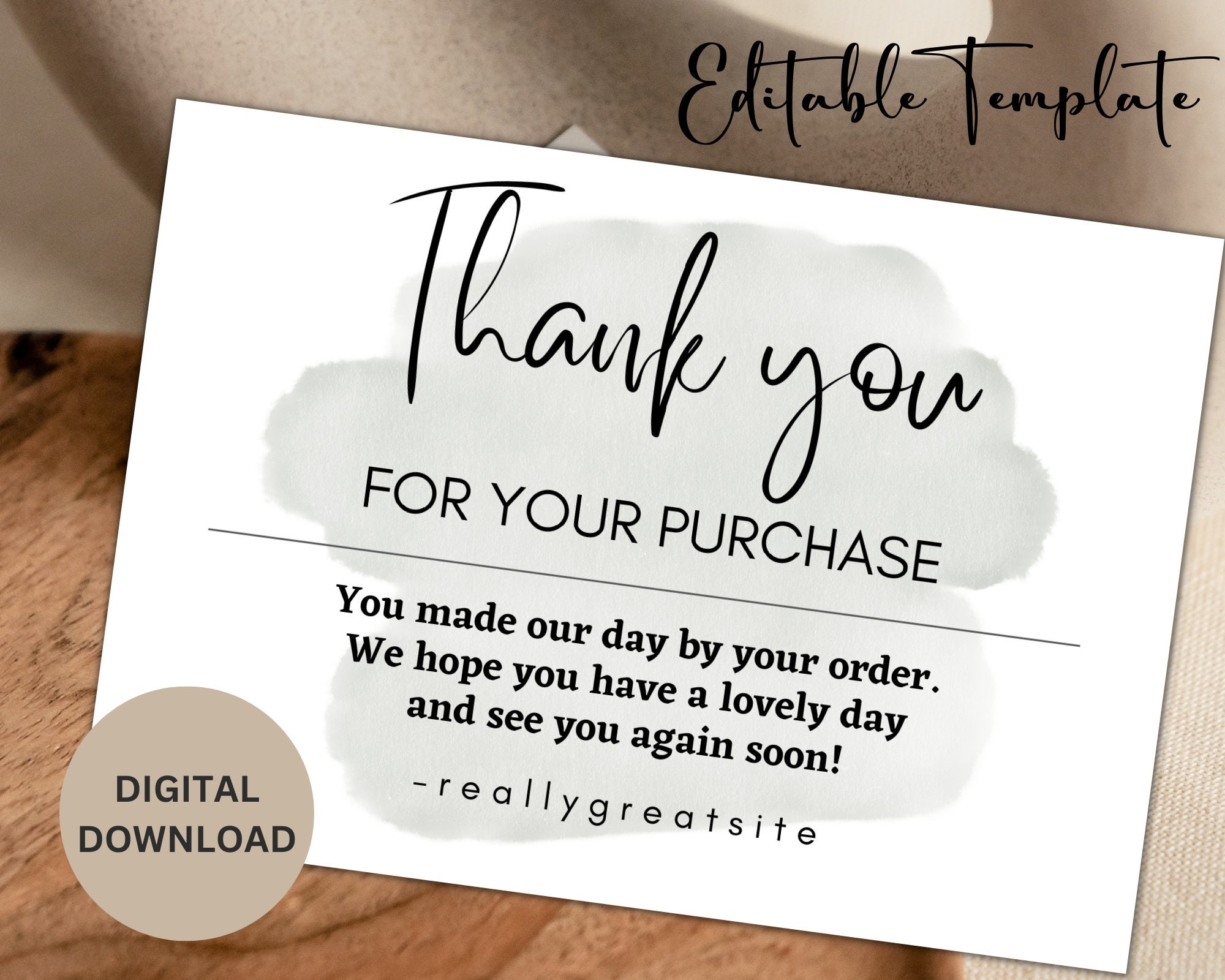 Printable Thank You Cards Business Template Thank You For Your 
