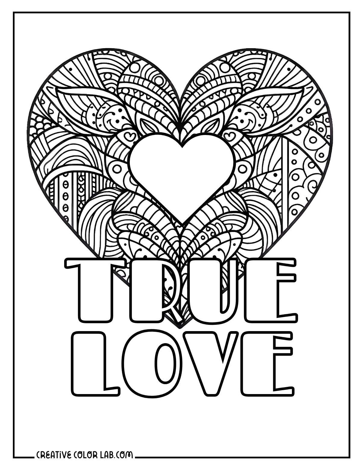 Printable Valentine Coloring Pages In PDF Format