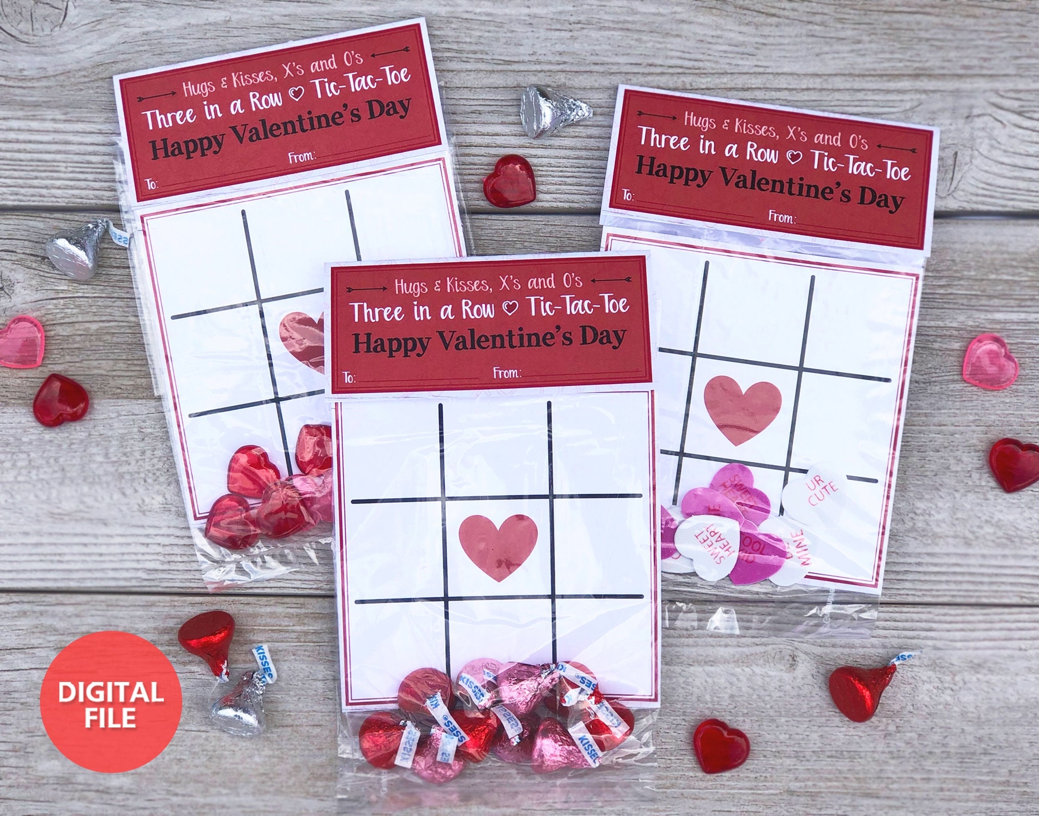 Printable Valentine s Day Tic Tac Toe Cards Valentine Tic Tac Toe Card U0026 Bag Topper Kids Valentine Printables Tic Tac Toe Valentine Game Etsy