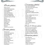 Printable Wedding Photo List For The Photographer Wedding Pictures Digital Download Wedding Printable Wedding Planning Etsy