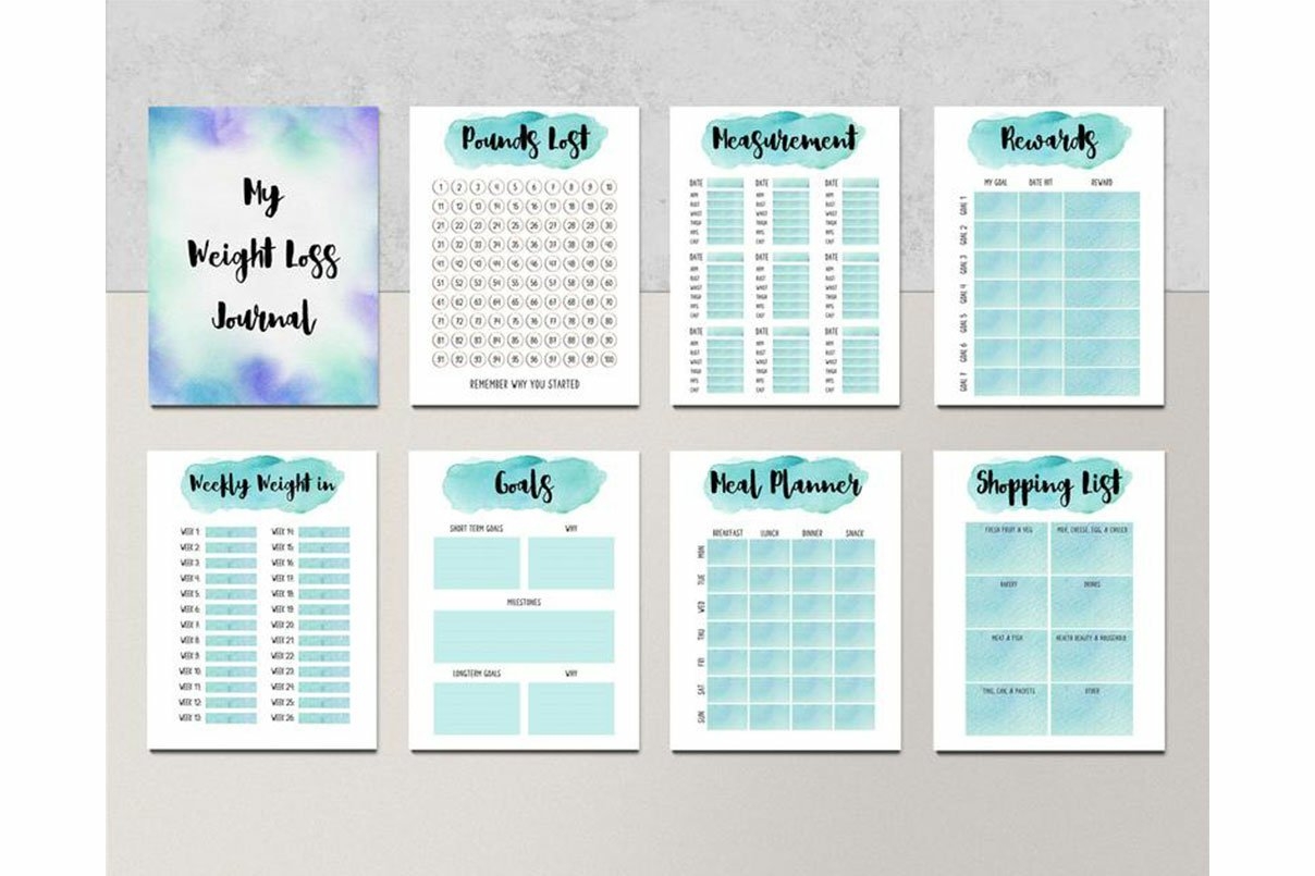 PRINTABLE Weight Loss Journal And Tracker Fitness Progress