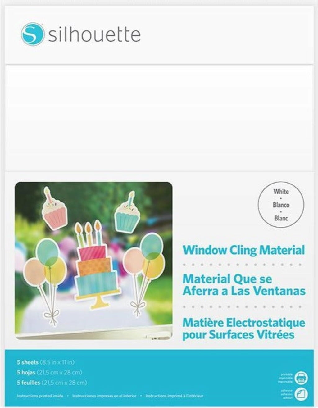 Printable Window Cling Material White