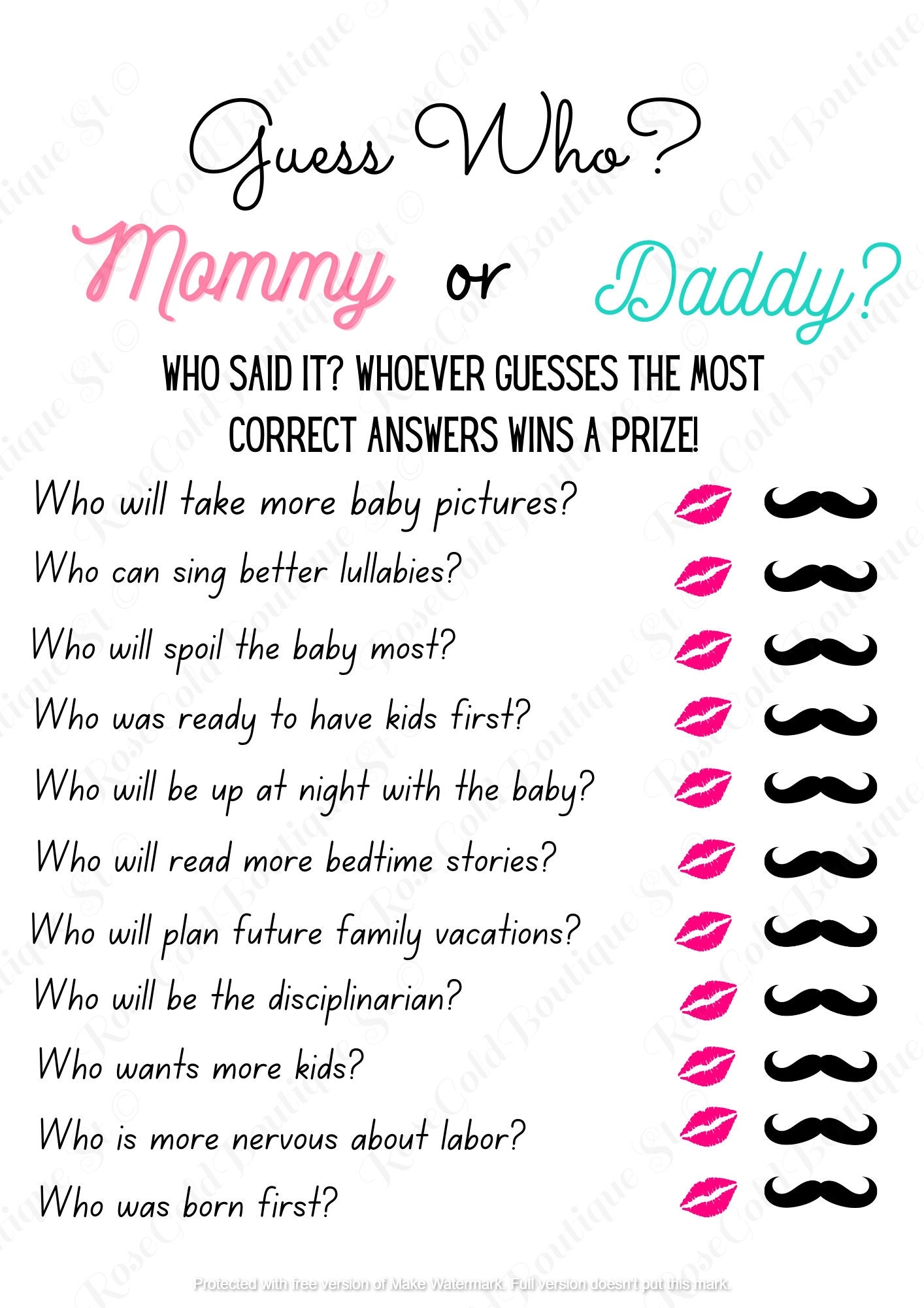 Printables For A Baby Shower Baby Shower Baby Shower Game Baby Shower Games Baby Shower Games Printable Games Instant Download