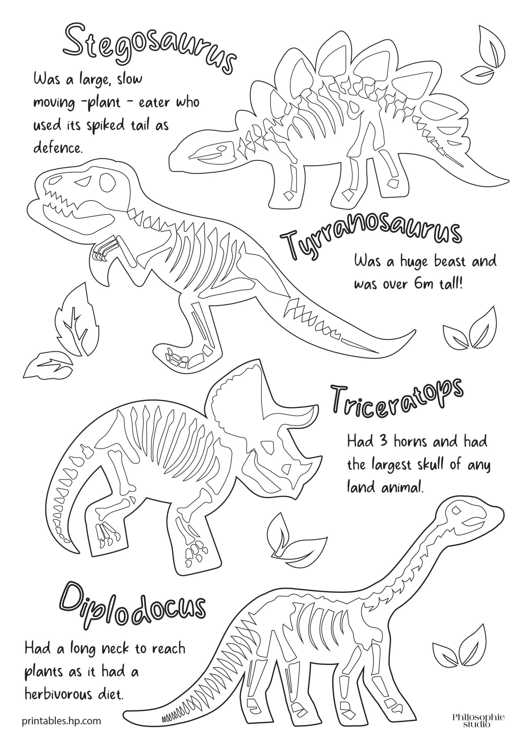 dinosaur coloring pages printable