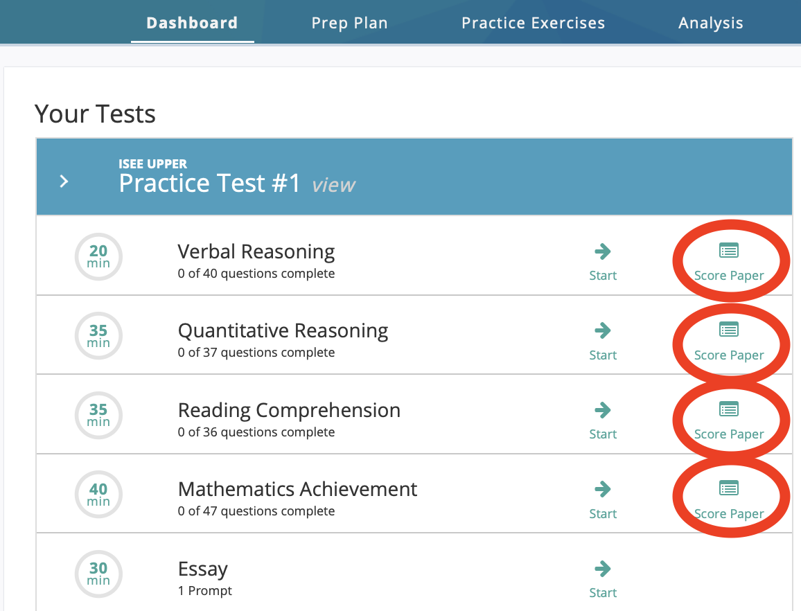 free isee practice test printable