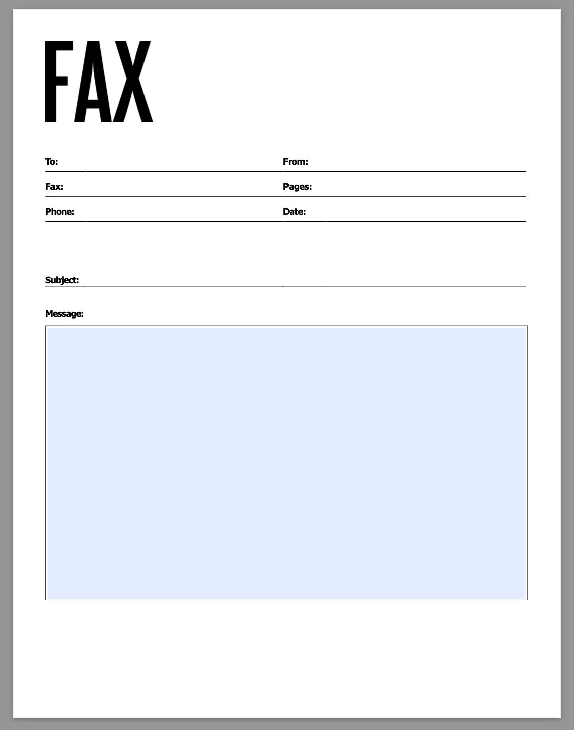 Professional Fax Cover Sheets Printable Templates For Business 