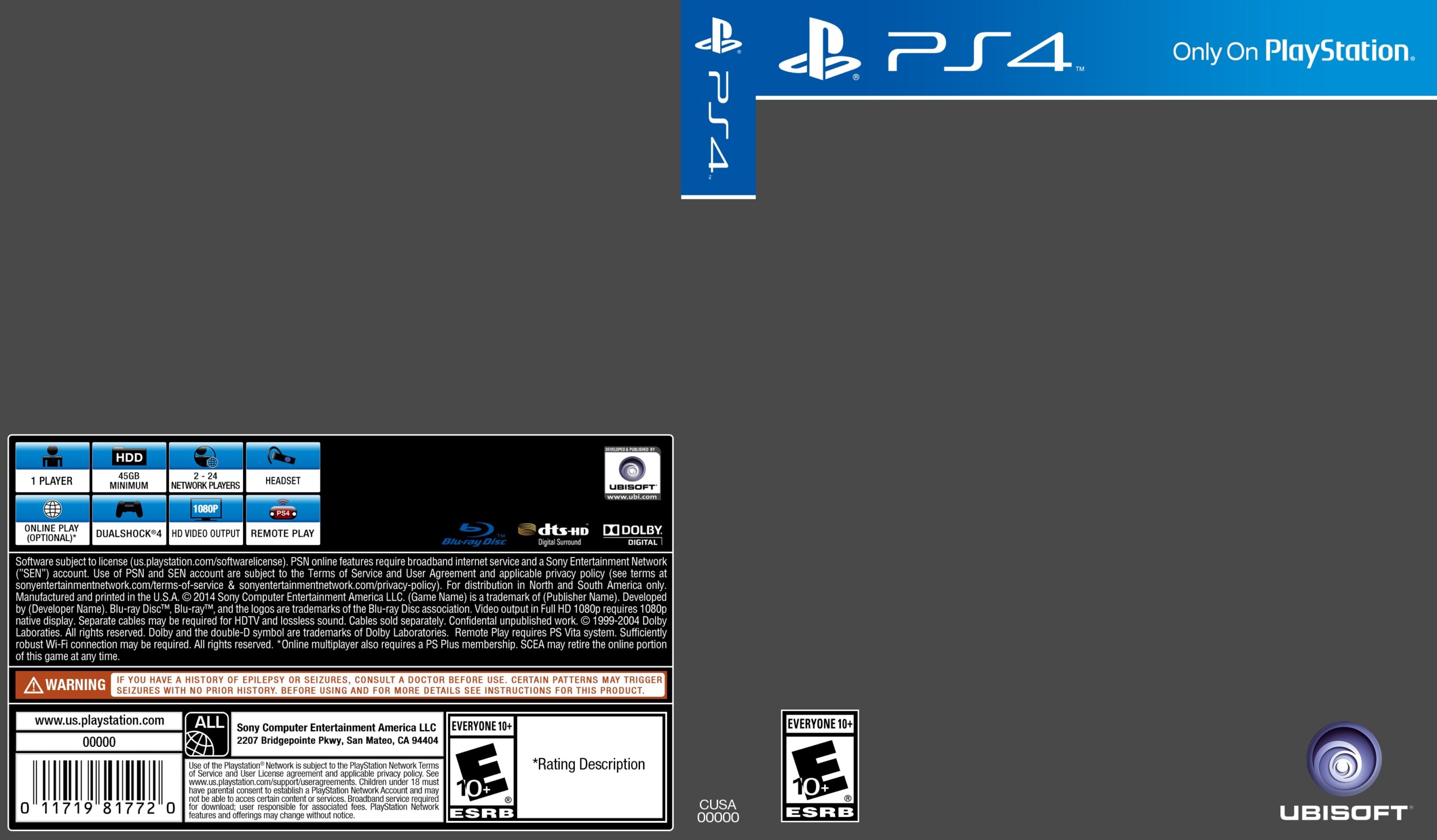 PS4 Cover Template By ETSChannel On DeviantArt