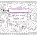 Psalm 23 4 Downloadable Scripture Coloring Page 