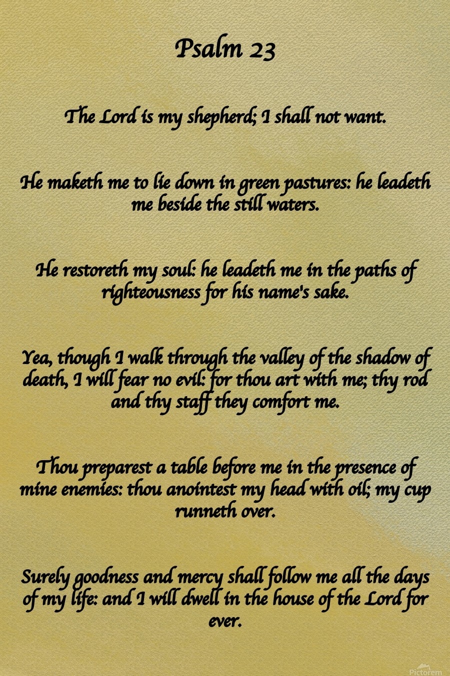Psalm 23 P By Scripture On The Walls Wall Art