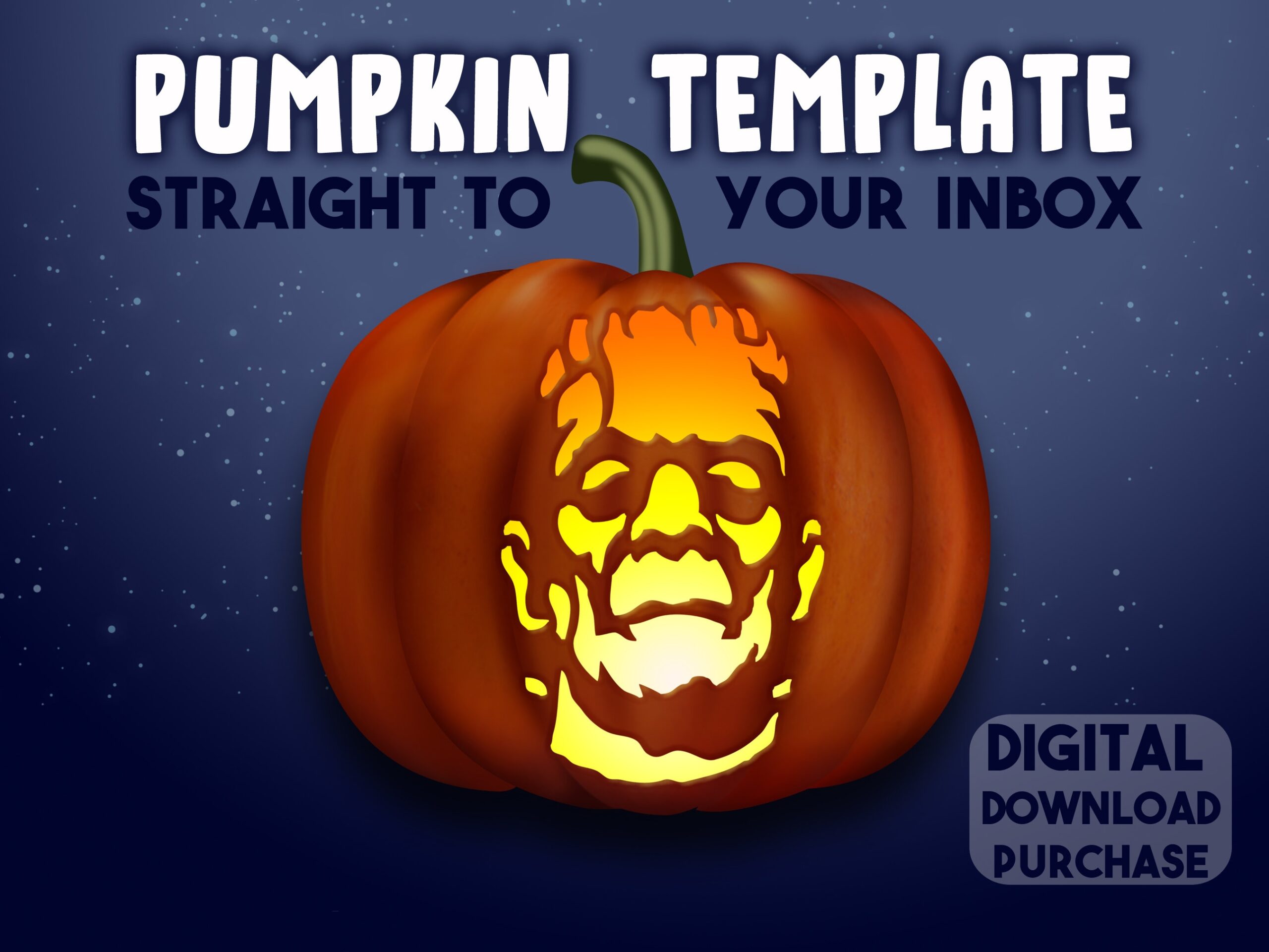 PUMPKIN CARVING STENCIL Frankenstein Monster Horror Template Halloween Jack O Lantern Pattern Etsy