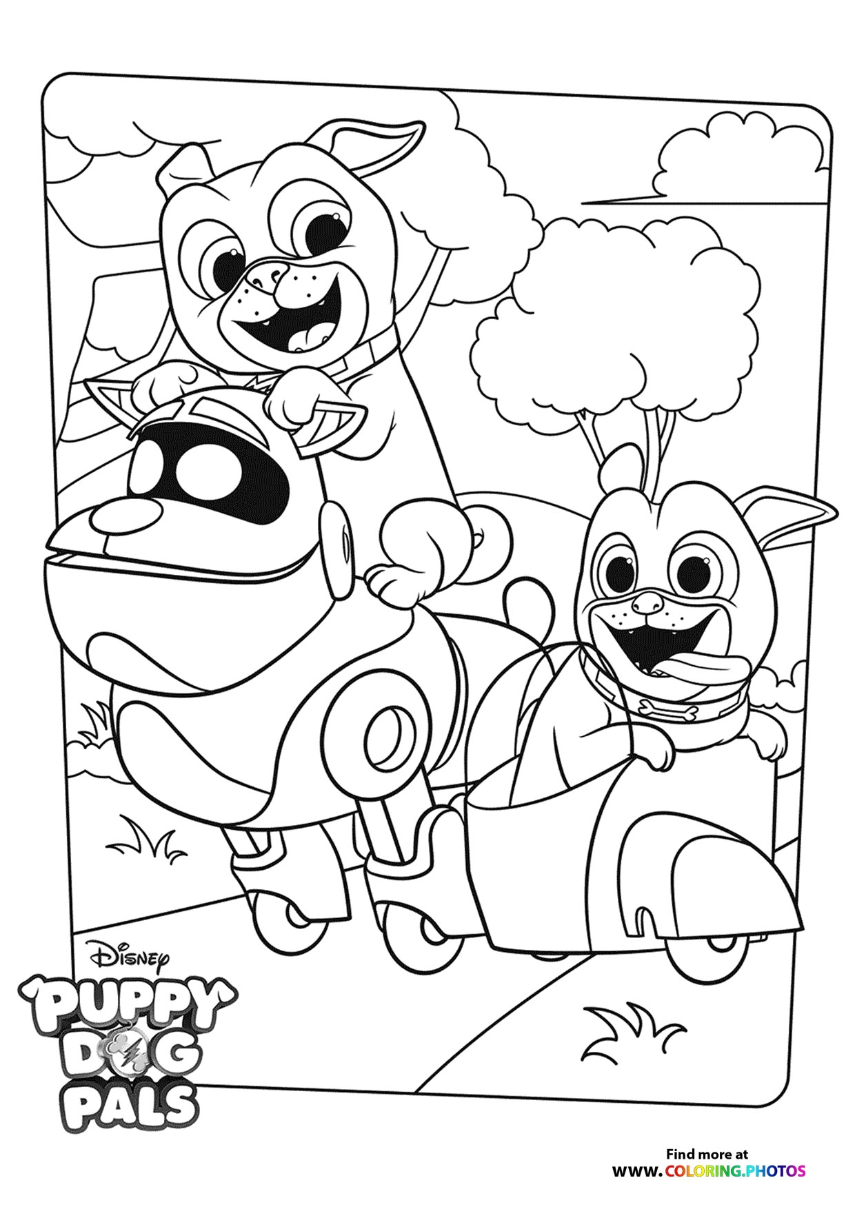 Puppy Dog Pals Coloring Pages For Kids Free And Easy Print U0026 Download