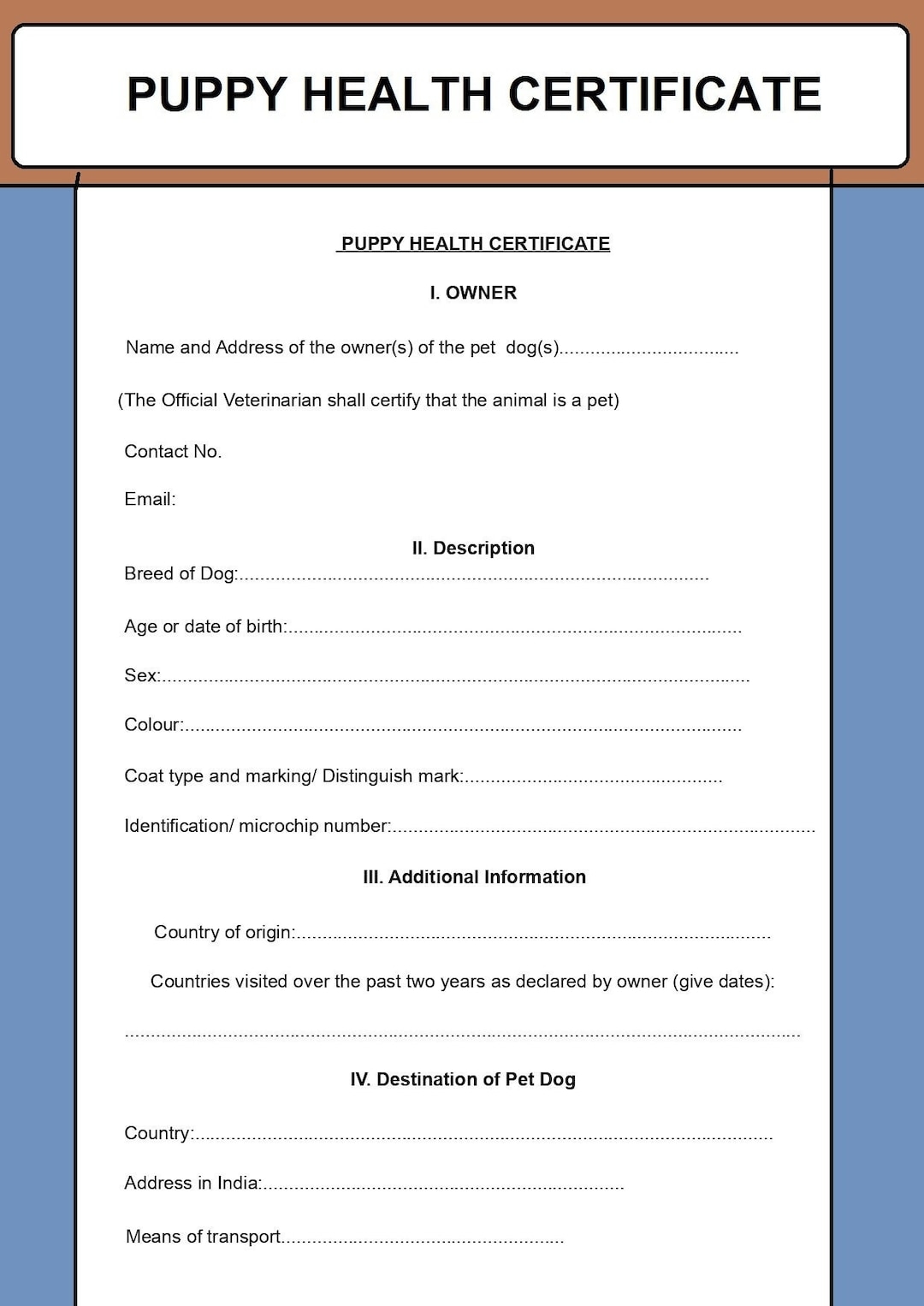 Puppy Health Contract Puppy Health Agreement Editable Document Instant Download Etsy