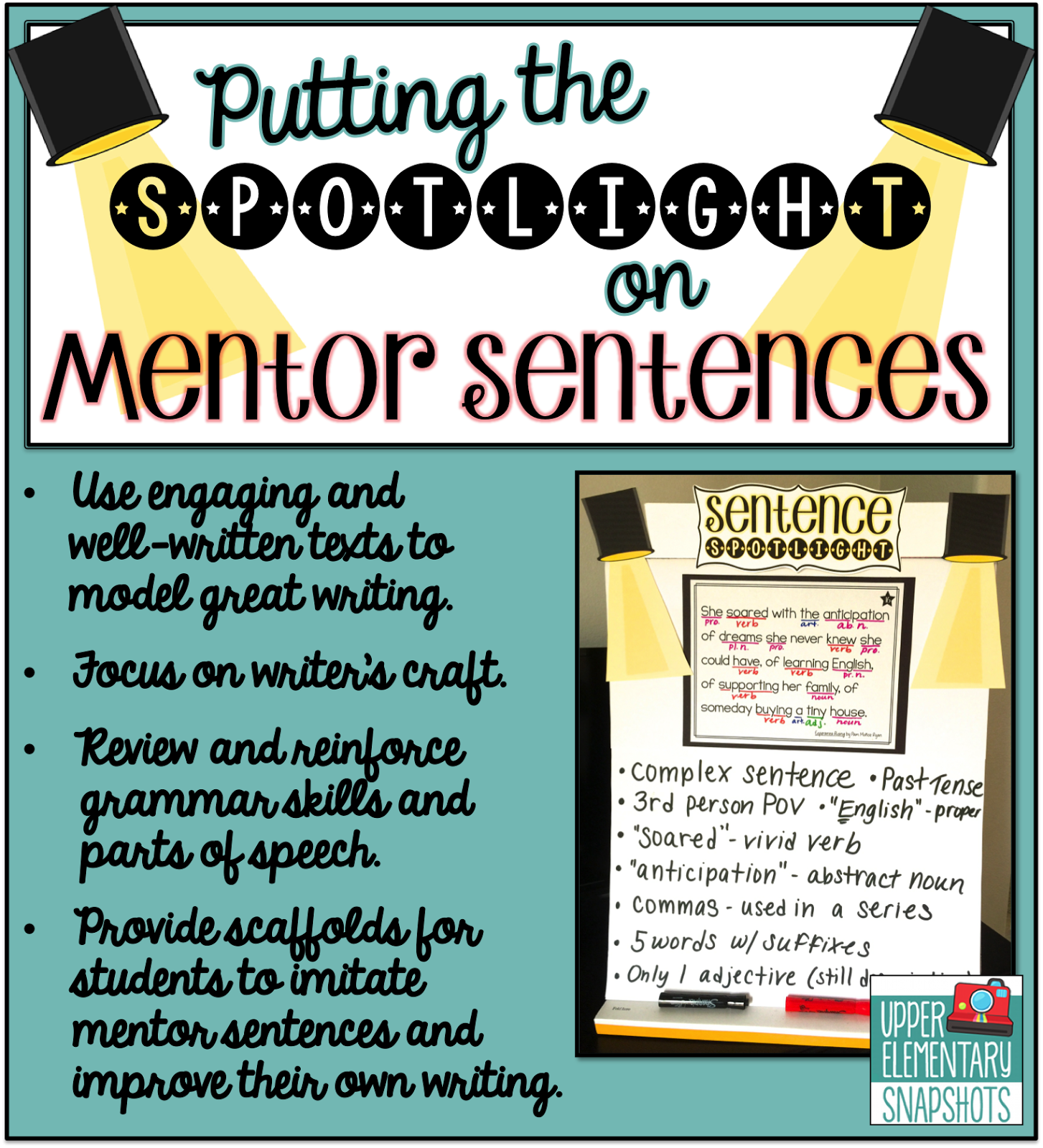 Putting The Spotlight On Mentor Sentences Upper Elementary Snapshots