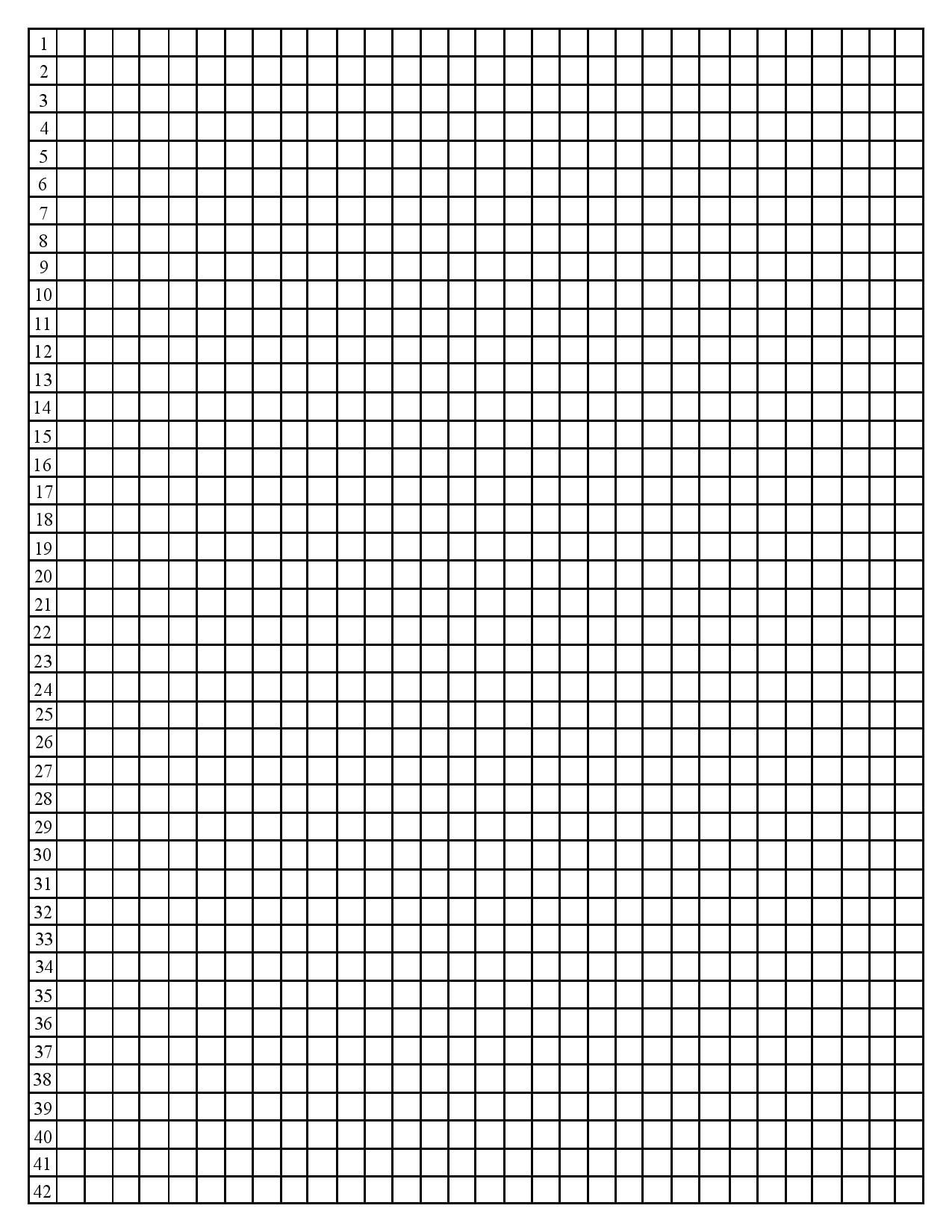 Quarter Inch Graph Paper With Line Numbers Quarter Inch Graph Paper With Line Numbers