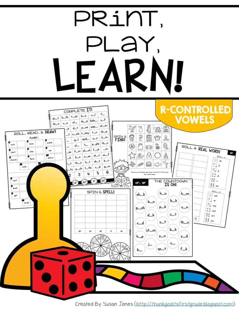 R Controlled Vowels Games U0026 Activities Print Play LEARN 