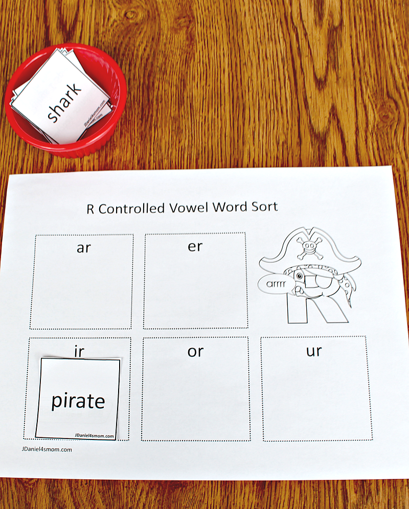 R Controlled Vowels Printable Activities Set