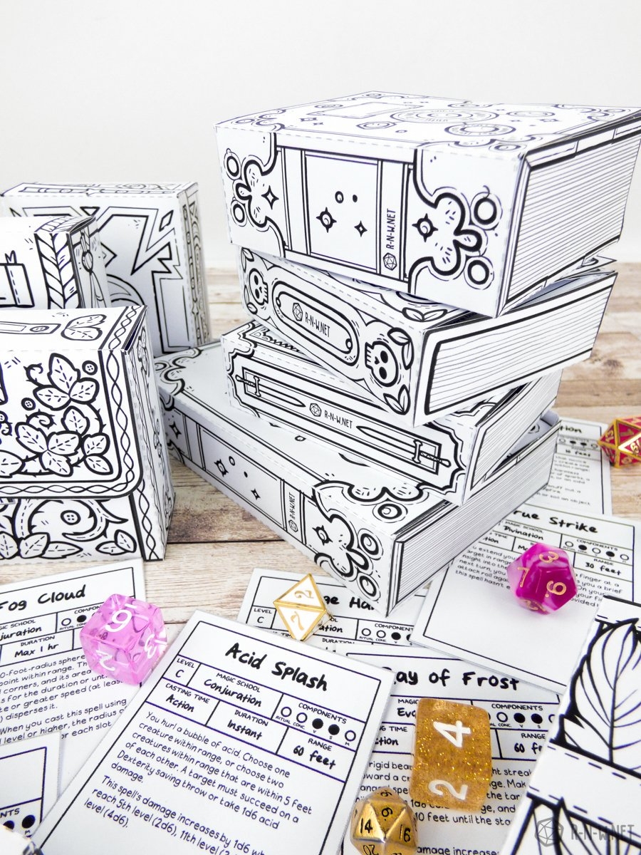 d d printable spell cards