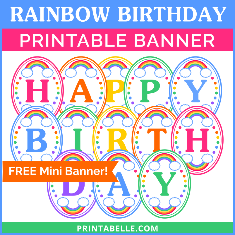 happy birthday banner printable