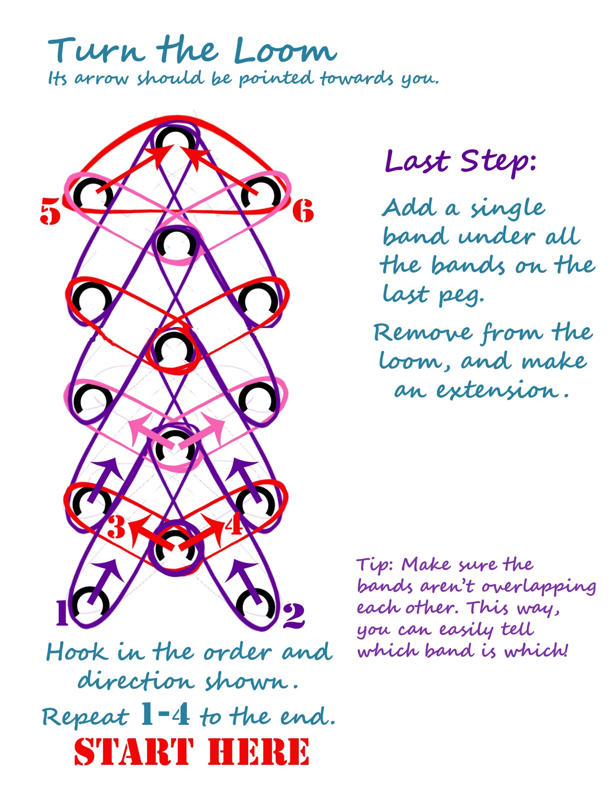 rainbow loom instructions printable