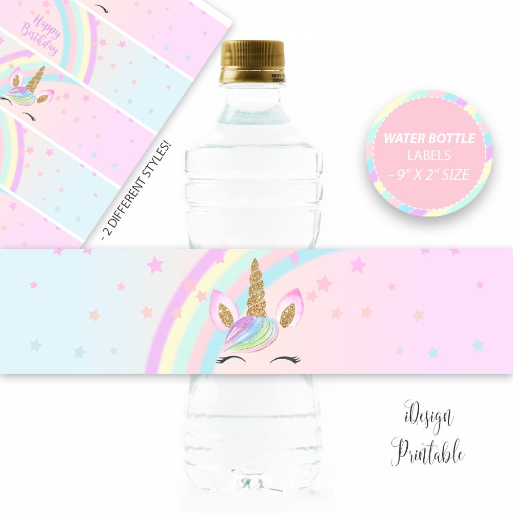 free printable unicorn bottle labels free printable unicorn bottle labels