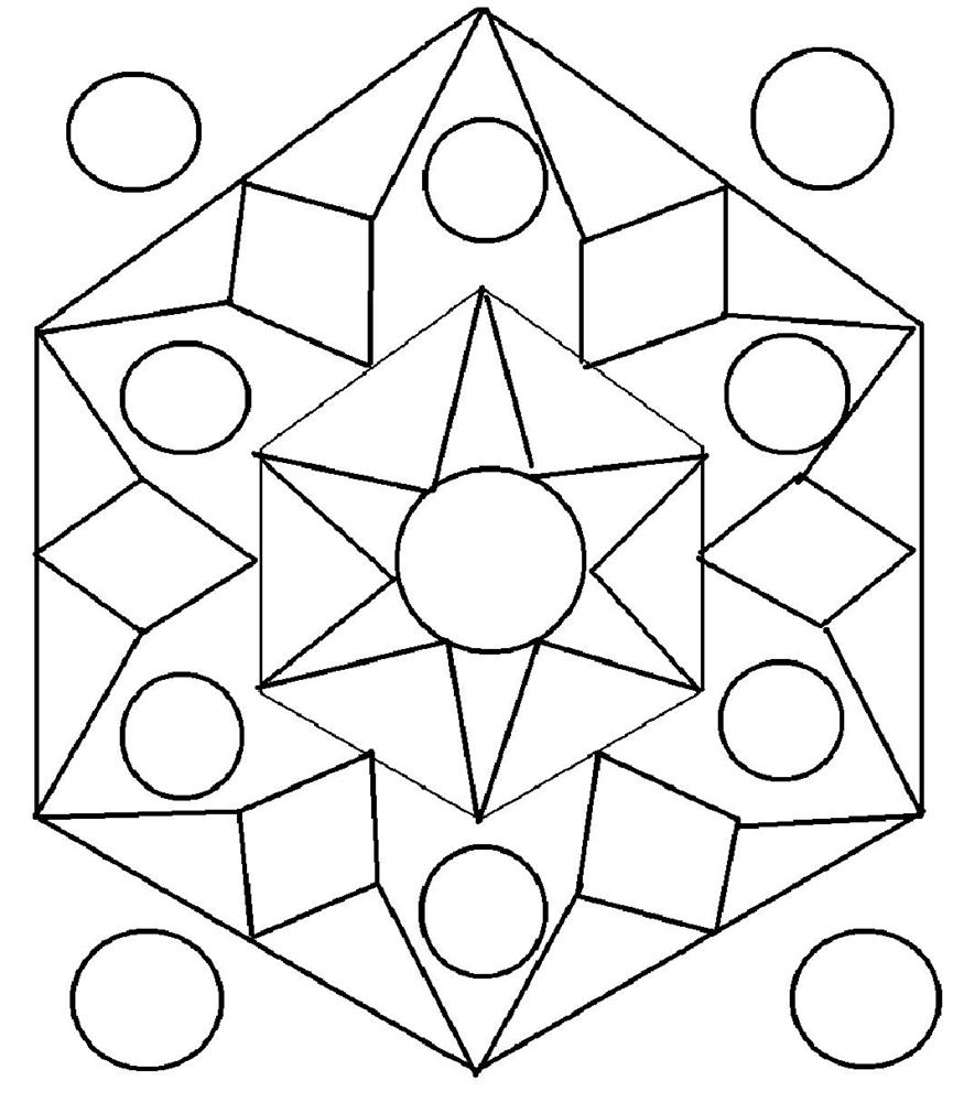Rangoli Design Coloring Printable Page For Kids 1 Worksheets Library