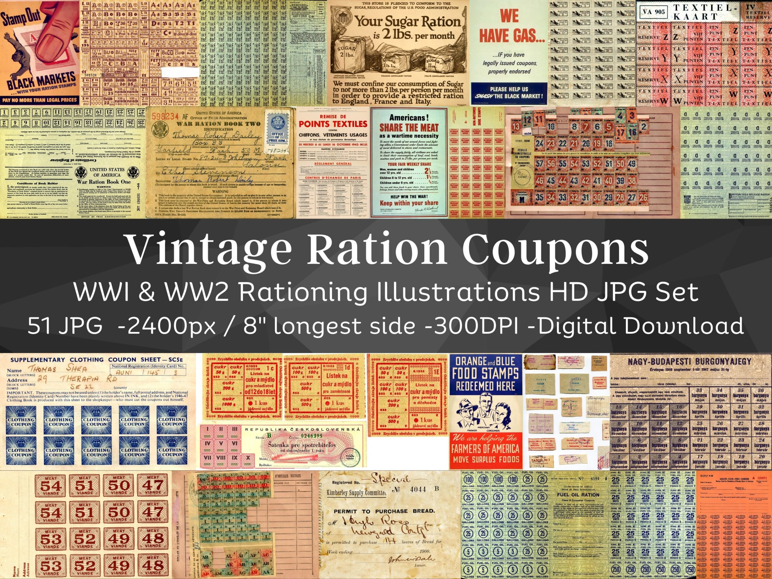 ration book ww2 printable