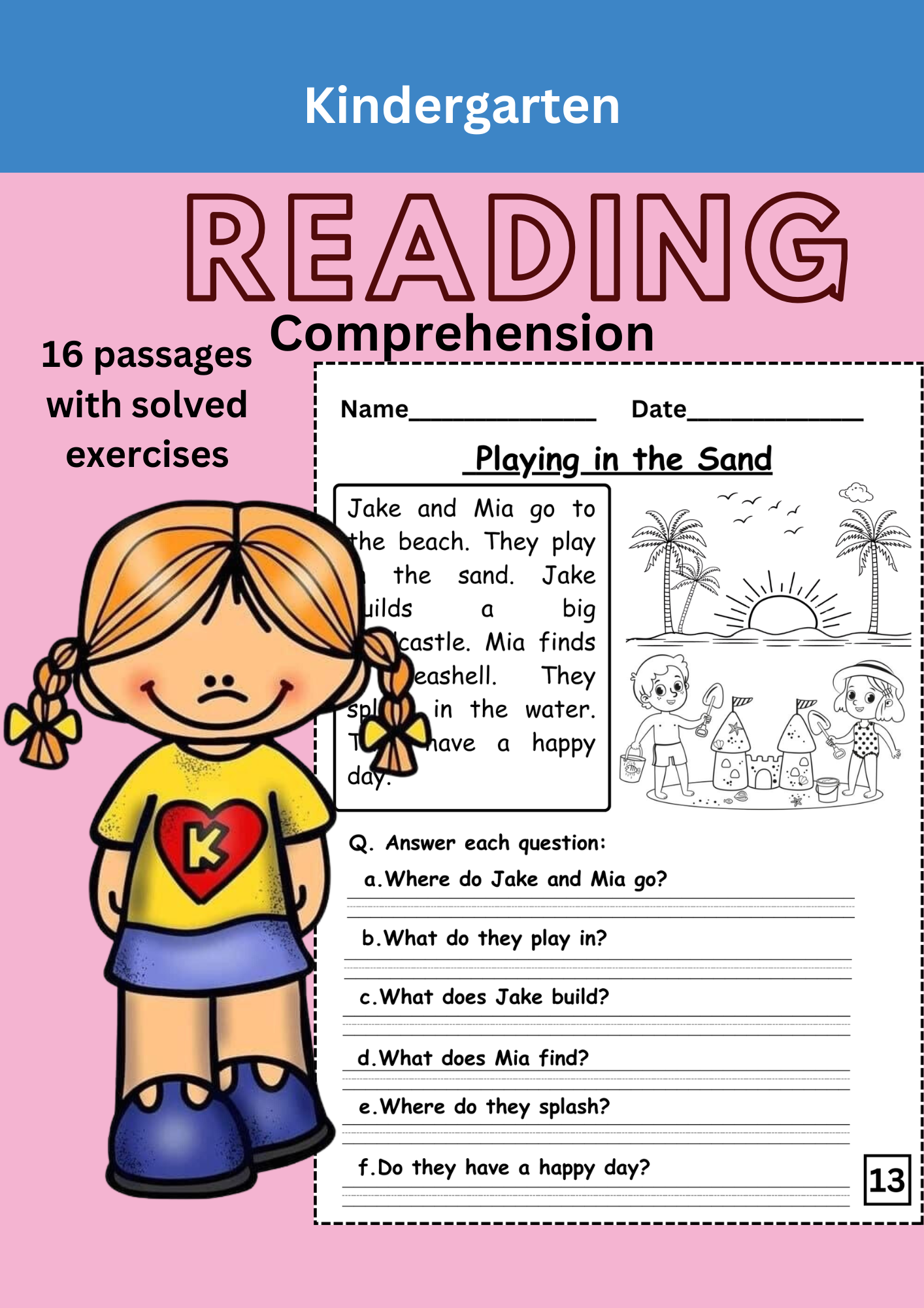 free printable kindergarten level books pdf
