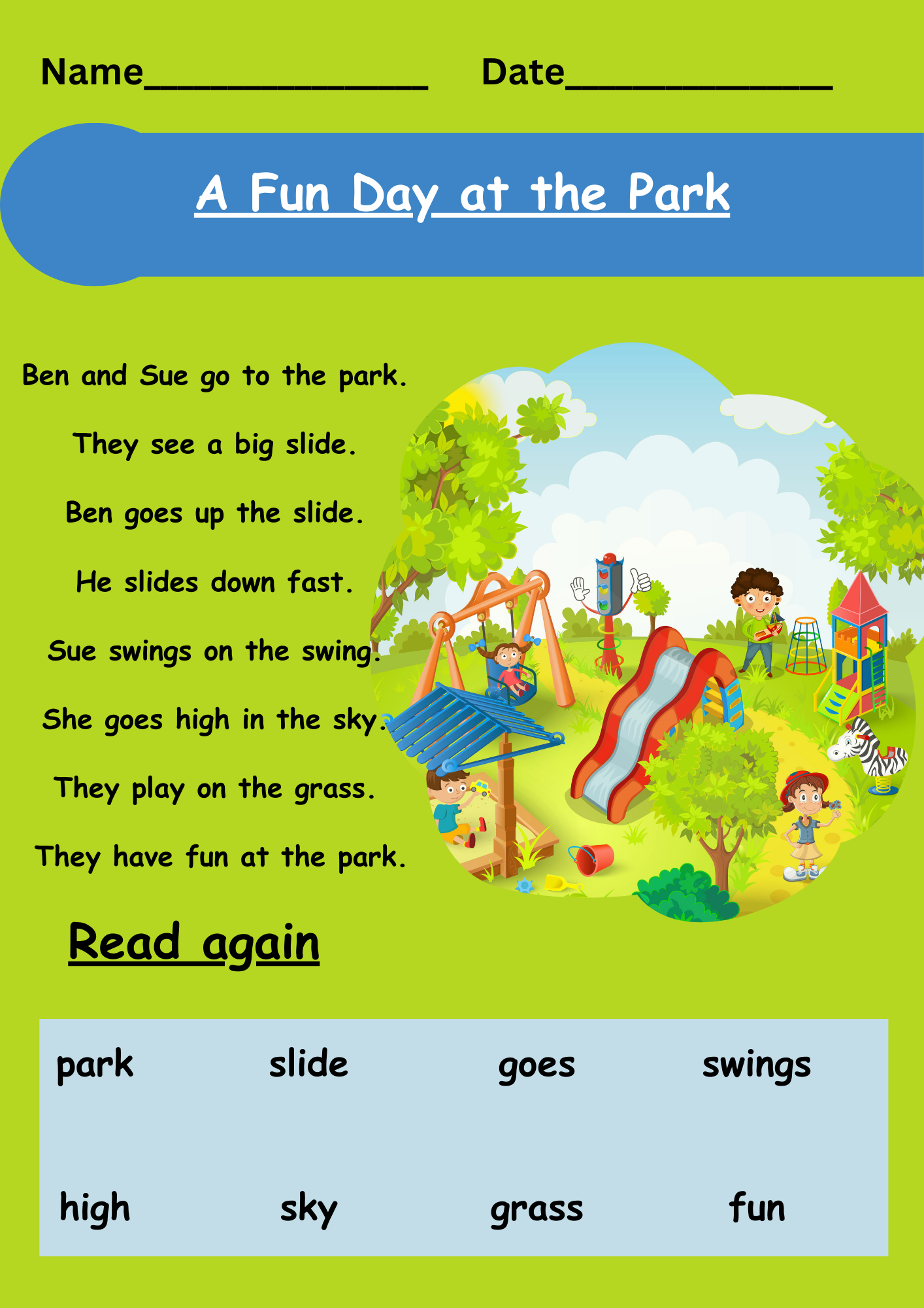 free printable kindergarten reading worksheets