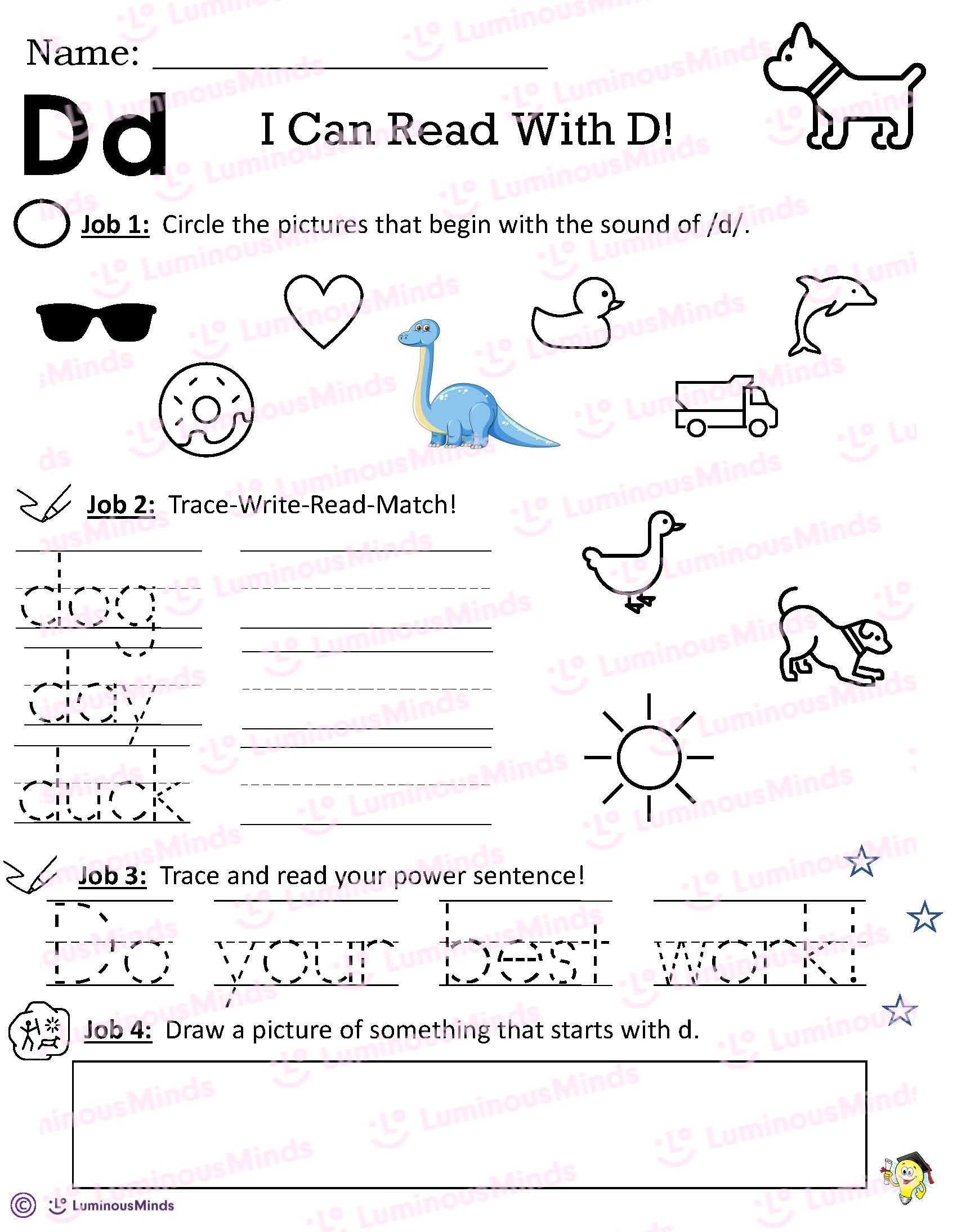 Reading Comprehension Worksheets I Can Read With D 