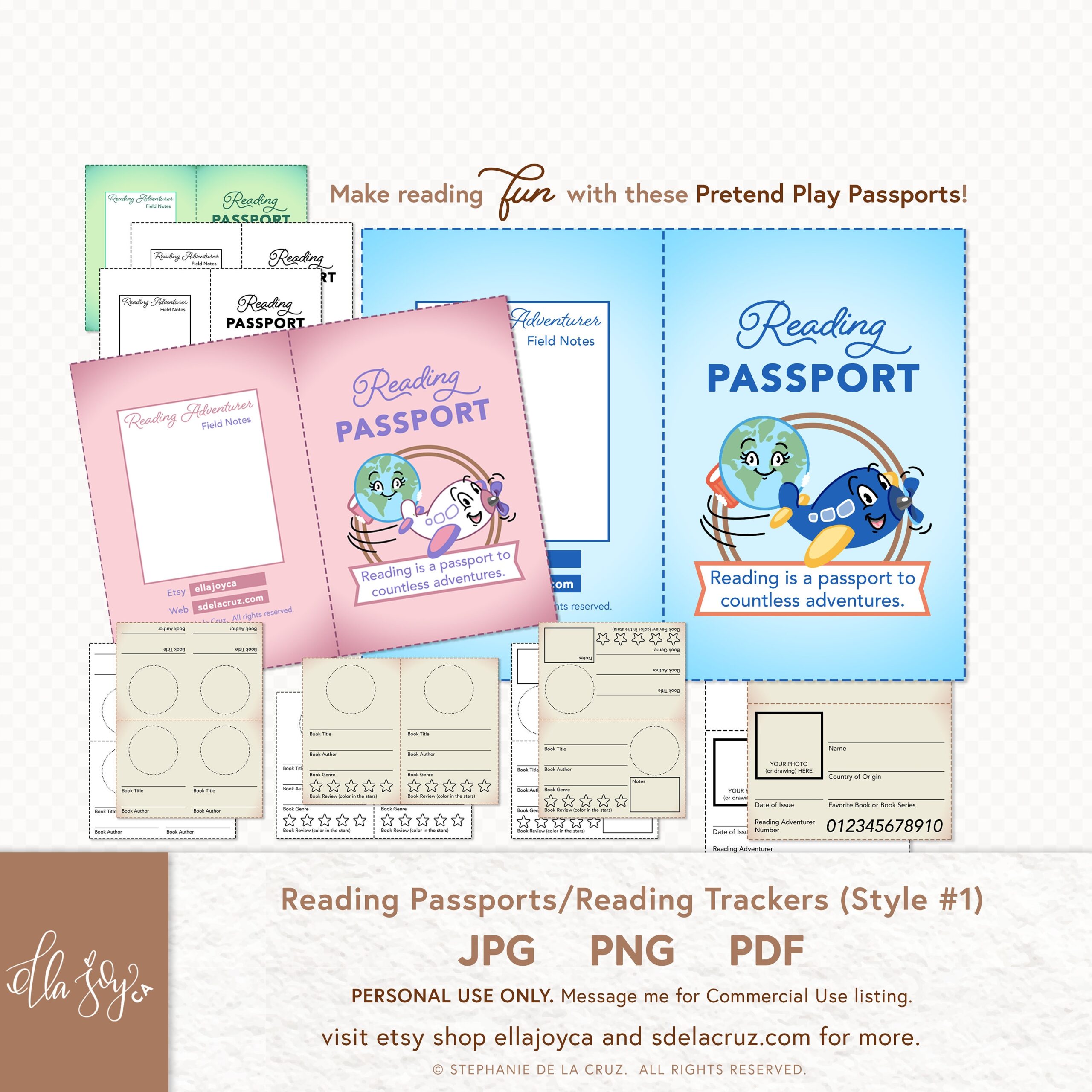 Reading Tracker Printable Reading Passport Reading Log Classroom Decor Reading Tracker Kids Montessori Kids Library Decor Educational Prints Etsy