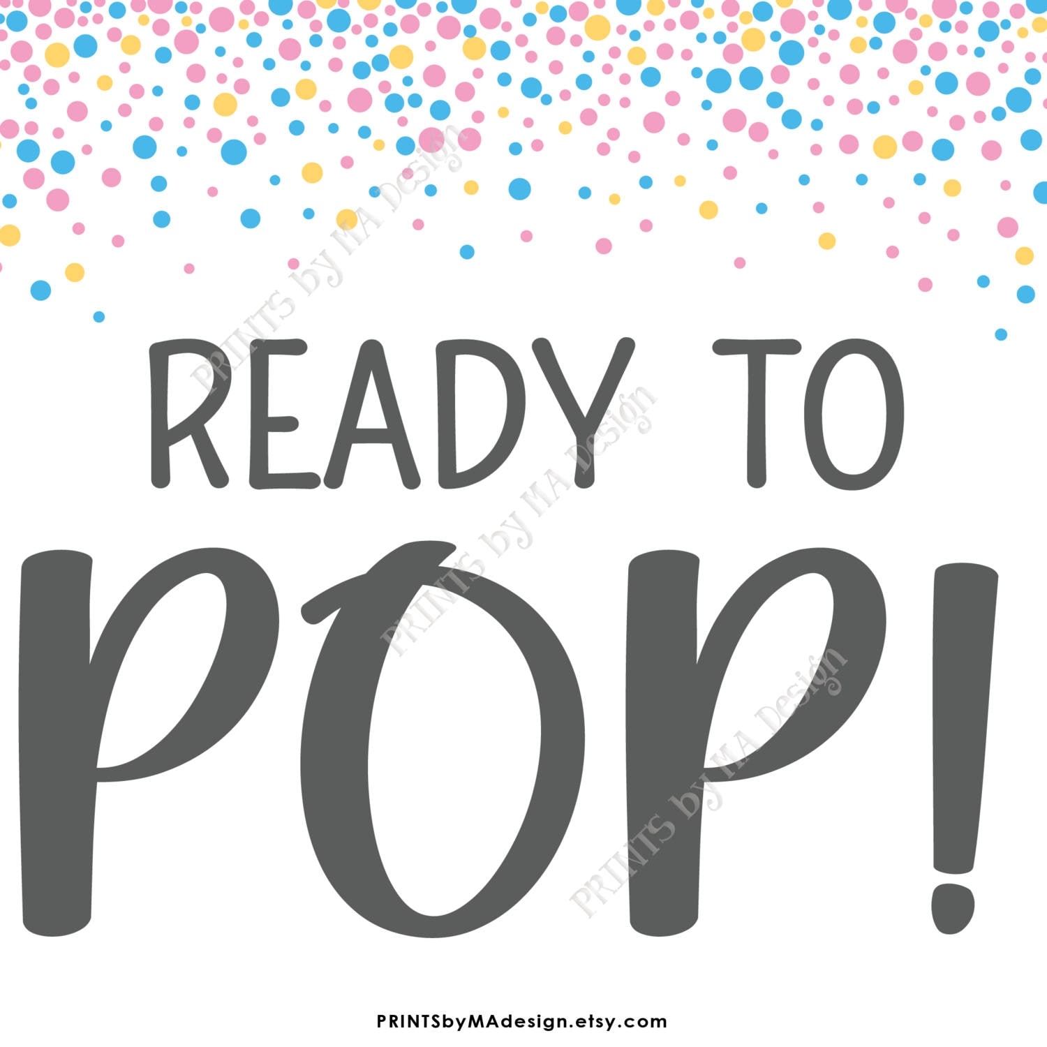 Ready To Pop Baby Shower Sign Popcorn Cake Pop Pink U0026 Blue 