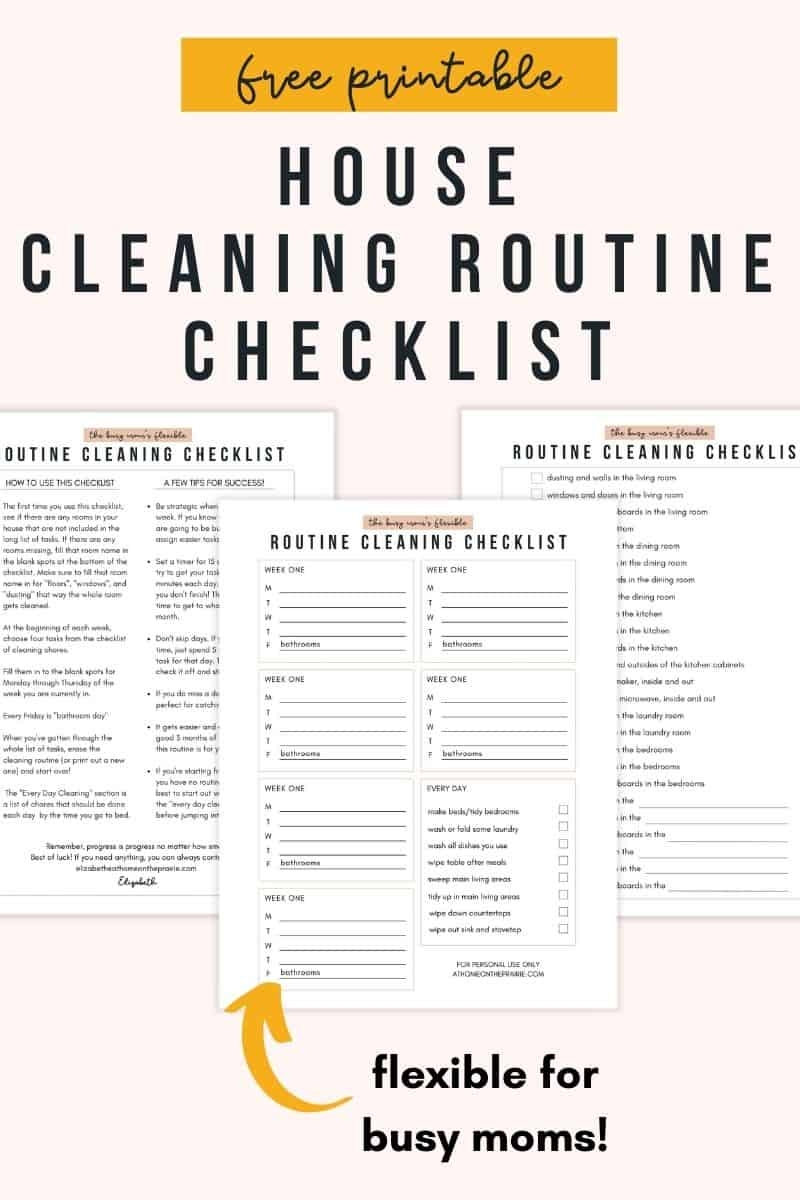 weekly schedule printable working mom