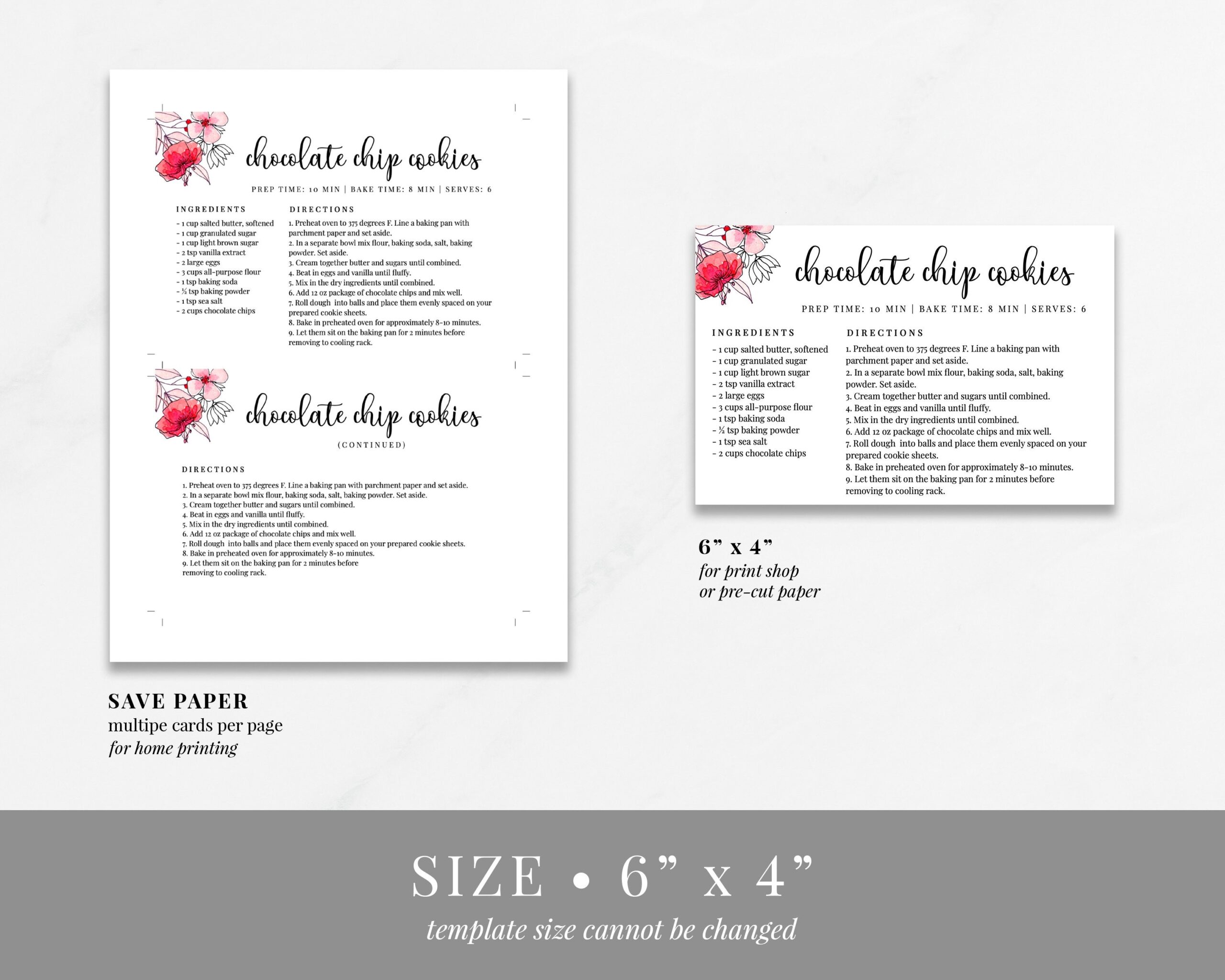 Recipe Card Template Printable Recipe Index Card Template Download Recipe Box Card Template wedding Recipe Card bridal Shower Recipe rc 08 Etsy